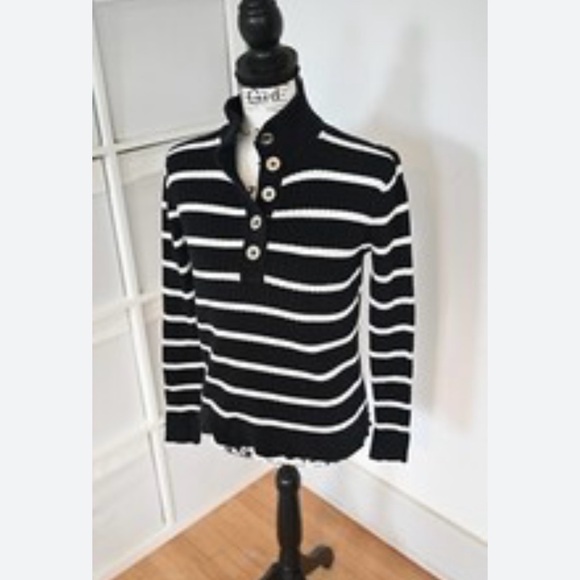Lauren Ralph Lauren LOT of 4 Striped Solid Tops Black White Yellow Size Large L - Picture 9 of 15